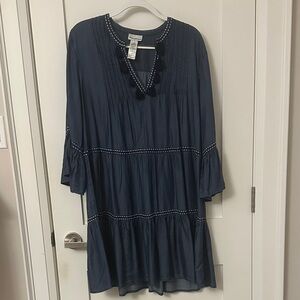 Tommy Bahama Dark Blue Long Sleeve Dress
